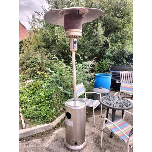 1 - LARGE 7.5ft STAINLESS STEEL PATIO HEATER