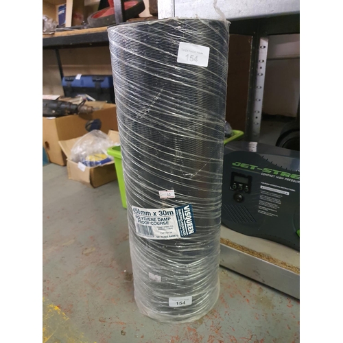 154 - ROLL OF VISQUEEN POLYTHENE DAMP PROOF  450MM  X  30MTR