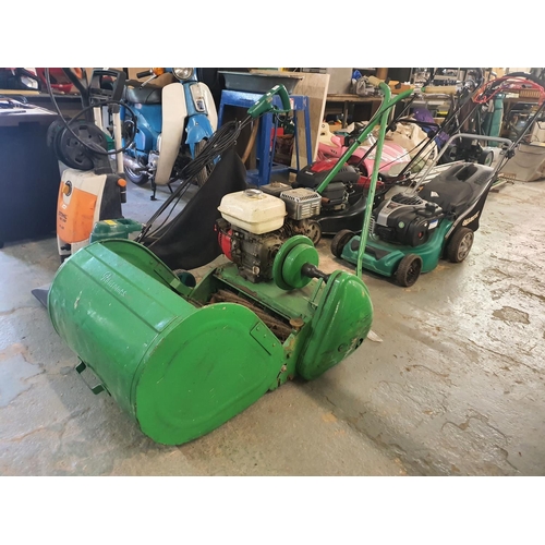 264 - large petrol  lawn mower vintage