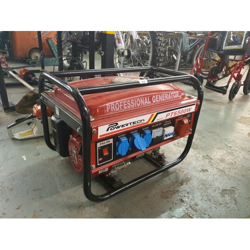 272 - POWERTECH PT 6500W PROFESSIONAL GENERATOR WORKING ORDER