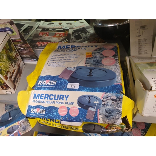 278 - MERCURY FLOATING SOLAR POND PUMP IN BOX