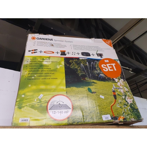 298 - GARDENA SPRINKLER SYSTEM IN BOX RRP£79.99