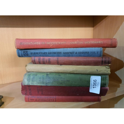 1366 - Collection of Vintage educational books including ‘Elementary Geometry’ and ‘Everyday Physics’