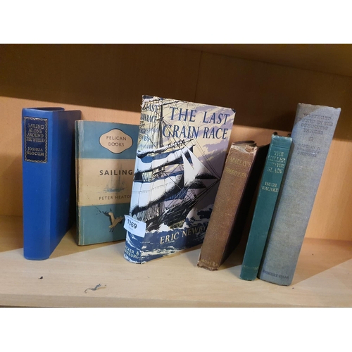 1369 - A collection of Vintage Fiction books and Sailing themed books including ‘The Last Grain Race’ and ‘... 