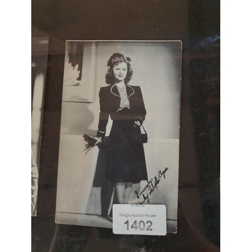 1402 - Signed photograph of Shirley Temple 1950's