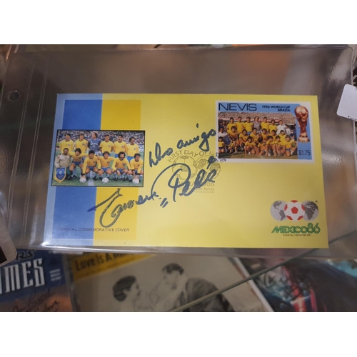 1436 - Offical Pele first day cover, signed Pele