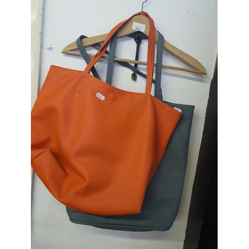 502 - Mantaray blue handbag and orange handbag