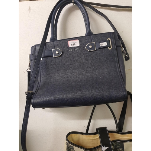 529 - Attractive navy blue Bessie handbag