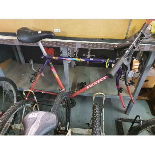 433 - PEUGEOT PYTHON  MOUNTAIN BIKE FRAME NEEDS WHEELS