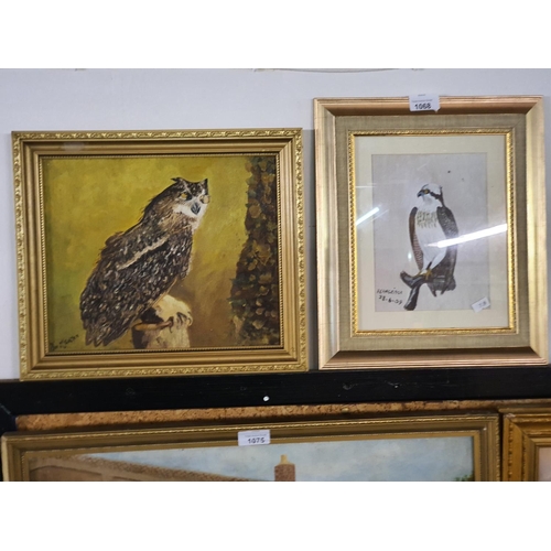 1068 - Two beautiful small paintings, one Watercolour and one oil. Both signed by artist