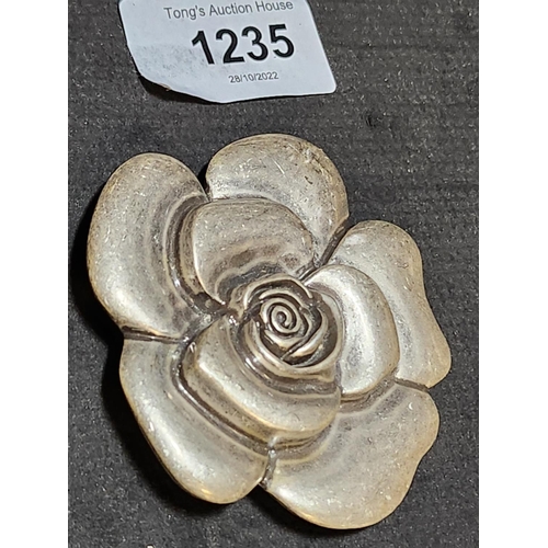 1235 - **LAST CHANCE ITEM** LARGE METAL Rose brooch