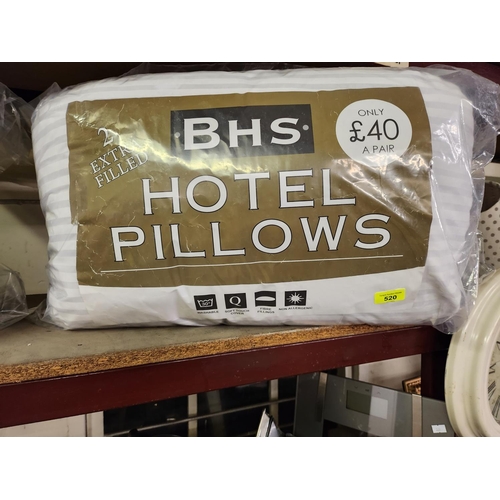 BHS hotel pillows pair, as new