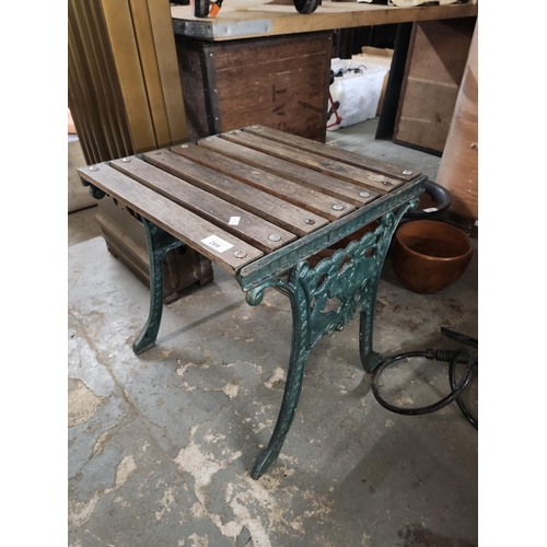 266 - cast iron  bench stool