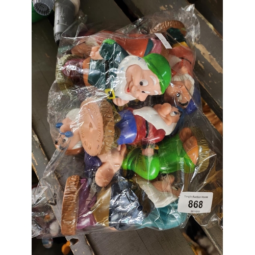 868 - Collection of Snow Whites the Seven Dwarfs toys