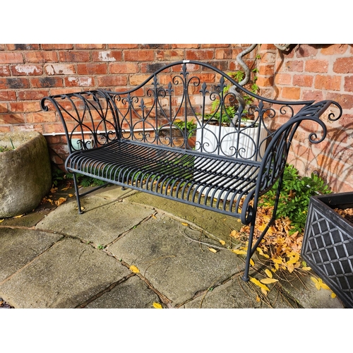 33 - Fantastic black metal garden bench