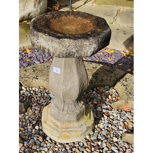 41 - Beautiful stone birdbath