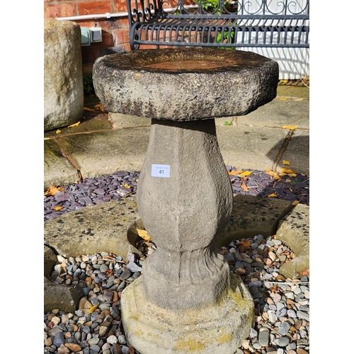 41 - Beautiful stone birdbath