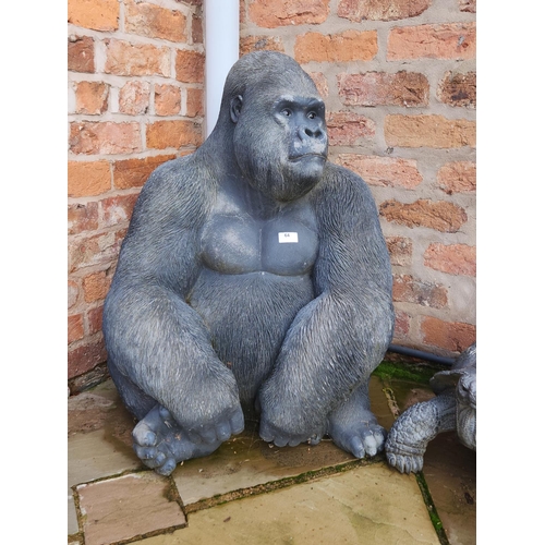 64 - Large garden sitting Gorilla figure