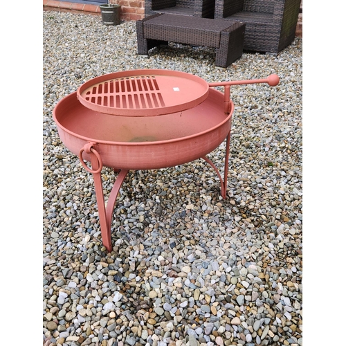 69 - Large cast iron fire pit BBQ