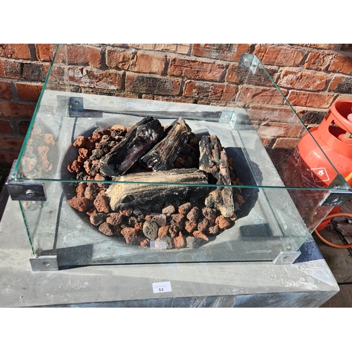 84 - Large fire pit fire table with bottle