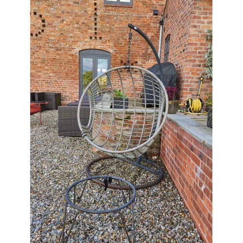 93 - Large Swinging Egg Chair,  cushion  and rest