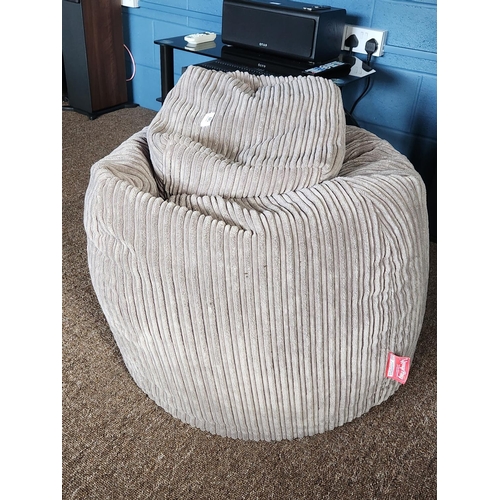 149 - Lounge Pug high back beanbag chair with matching footstool