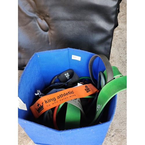 162C - Job lot of resistance exercise bands . king athletic