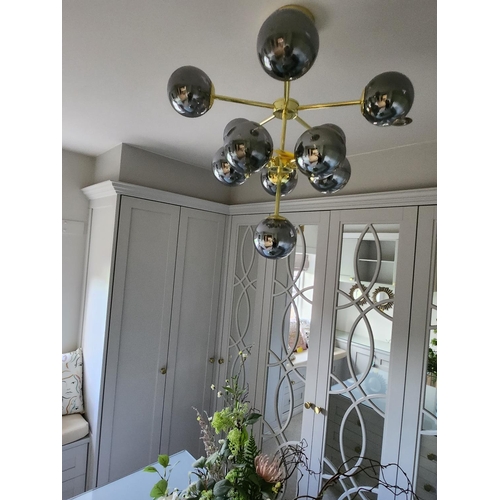 390 - Glass ball globe pendant statement novelty designer chandelier light fitting