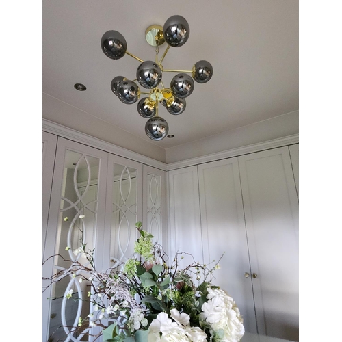 390 - Glass ball globe pendant statement novelty designer chandelier light fitting