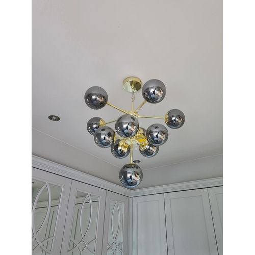 390 - Glass ball globe pendant statement novelty designer chandelier light fitting