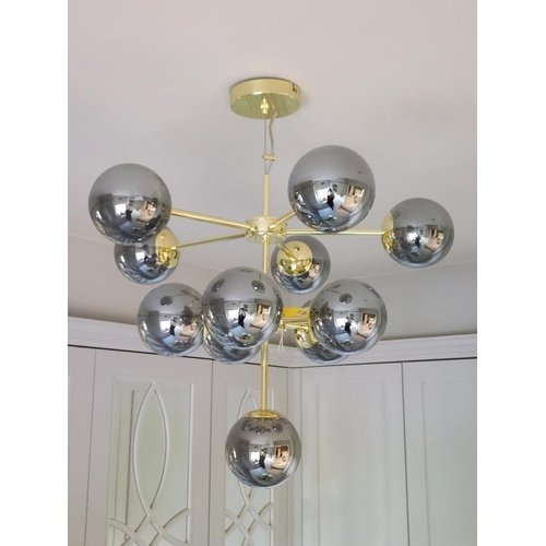 390 - Glass ball globe pendant statement novelty designer chandelier light fitting