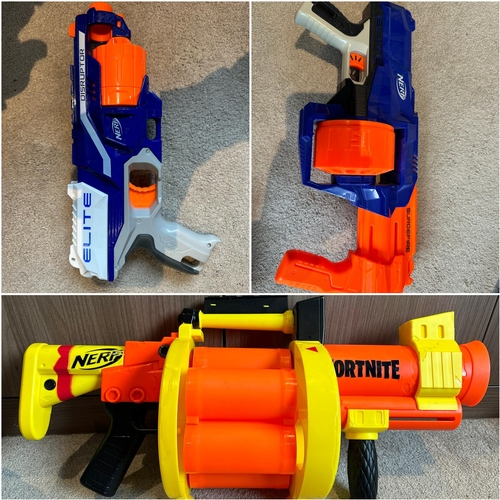 401 - NERF BUNDLE AS NEW NERF Fortnite GL Blaster NERF N-Strike Elite Disruptor 
Toy foam blasters