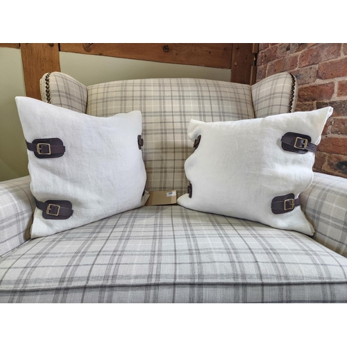 261 - DE LE CUONA MAROC BUCKLE CUSHIONS. See link ,cost £289 each