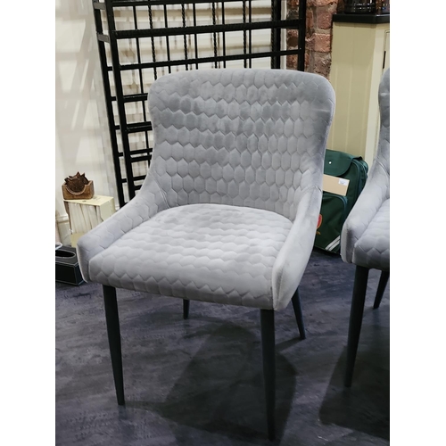 284 - 4 x GREY wooden legged dining chairs