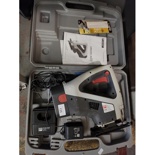 135 - Power Performance cased cordless jigsaw 18v complete