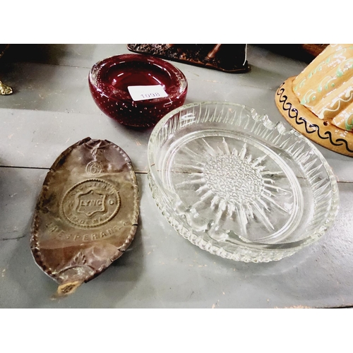 1098 - Collection of Vintage glass ash trays