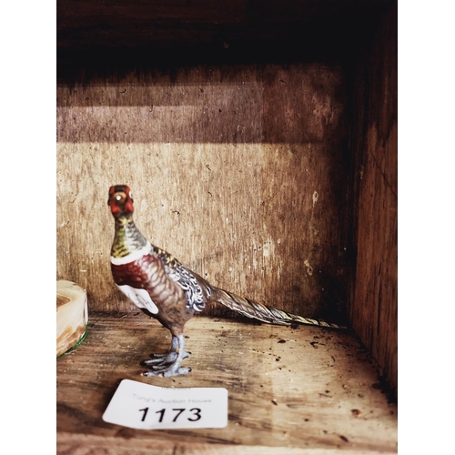 1173 - Cold cast bronze Pheasant hand painted