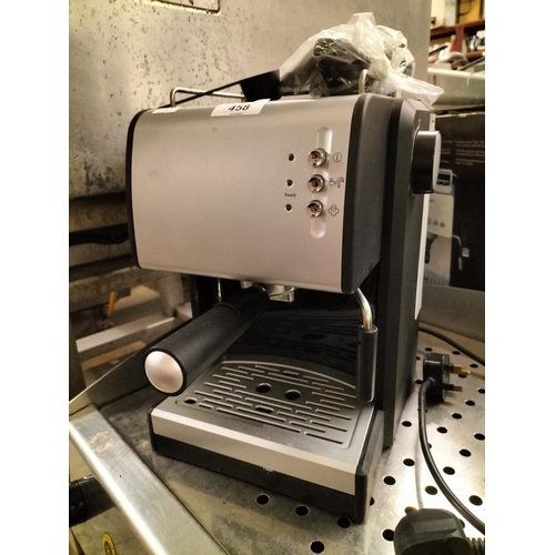 458 - Dunelm espresso coffee machine model number RSH236626. Appears as new