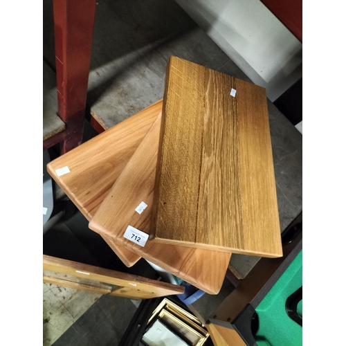 712 - Three quality wooden chopping boards