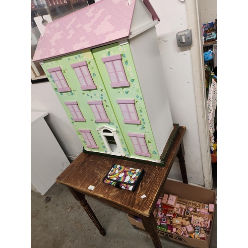 1710A - Tall wooden dolls house only approximately 131x28x60cm