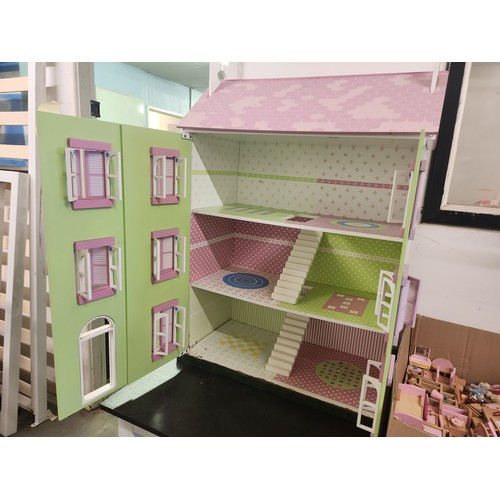 1710A - Tall wooden dolls house only approximately 131x28x60cm