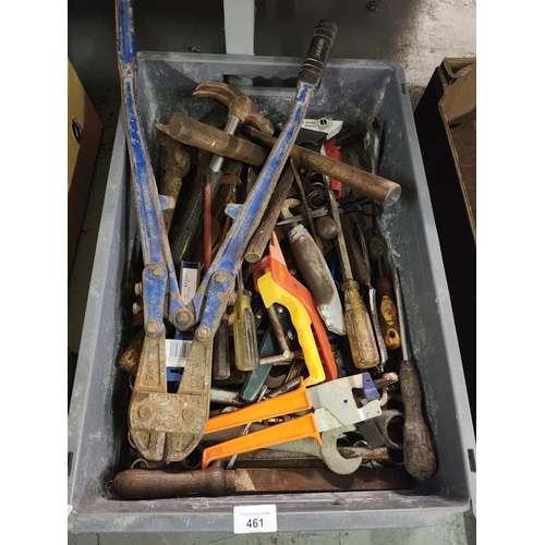 461 - Large Box of various hand tools