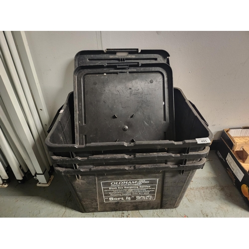 495 - 3 x storage boxes