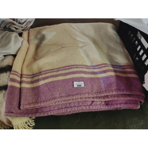 596 - A nice old, all wool blanket by Witney