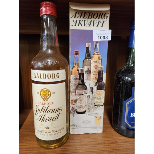 1003 - Imported bottle cased Aalborg Akvavit