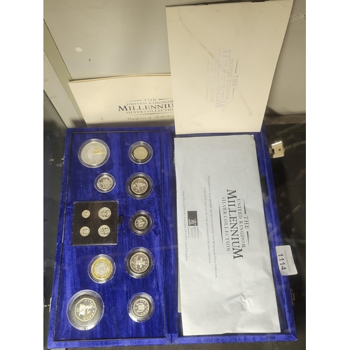 1114 - The United Kingdom millennium silver collection all solid silver