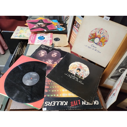 1195 - Collection of vintage records by Queen