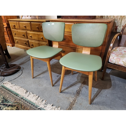 1239 - 2 vintage retro 50's 60's chairs by Centa