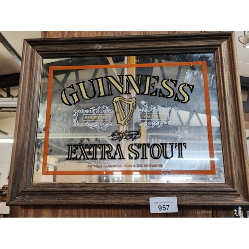 957 - Vintage advertising mirror for Guinness extra