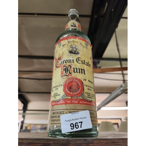 967 - Decorative bottle of vintage Rum